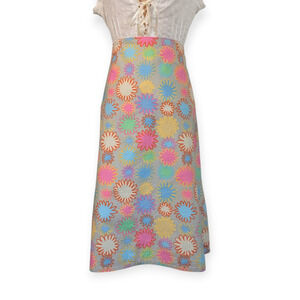 Bespoke Cotton Flower A-Line Summer Skirt